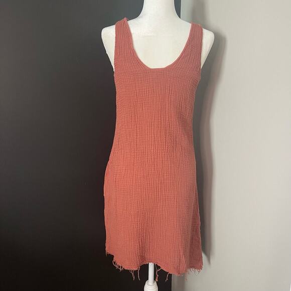Anthropologie Amadi Woman's Theresa Terracotta Twisted Gauze Dress- Size S - Picture 2 of 12
